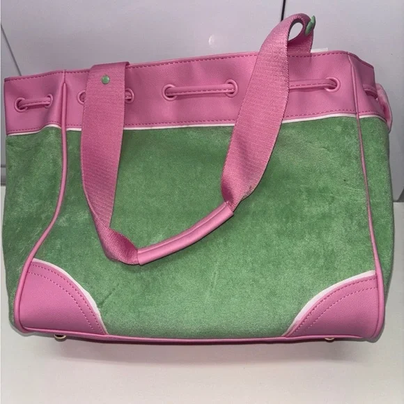 Juicy Couture Pink & Green Strawberry Embroidered NWT Retro Tote Purse Bag - Picture 6 of 6